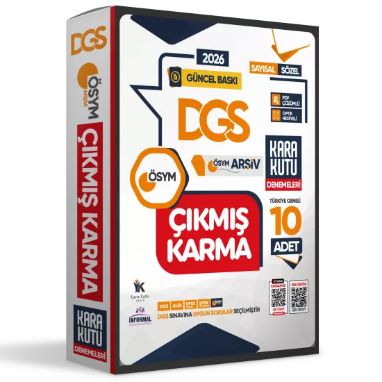 2026 DGS Sayısal-Sözel-TM ÖSYM Çıkmış Karma Kara Kutu 10lu Deneme Paketi Türkiye Geneli D. Çözümlü