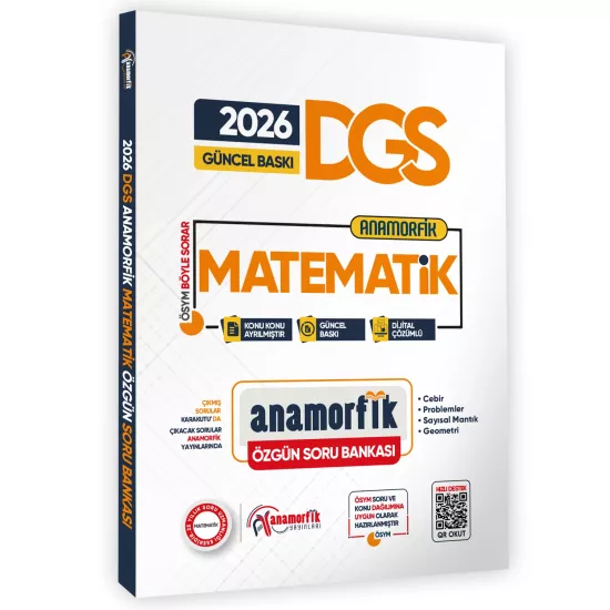  2026 DGS Yeni Sistem Anamorfik Matematik Özgün Soru Bankası Konu Konu Dijital Çözümlü