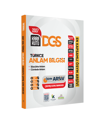2027 DGS Türkçenin Kara Kutusu ANLAM BİLGİSİ (Sözcük-Cümle) ÖSYM Çıkmış Çözümlü Soru Bankası