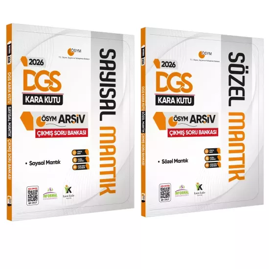 2026 DGS Kara Kutu Sayısal ve Sözel Mantık Set ÖSYM Çıkmış Soru Bankası Konu Özetli Dijital Çözümlü