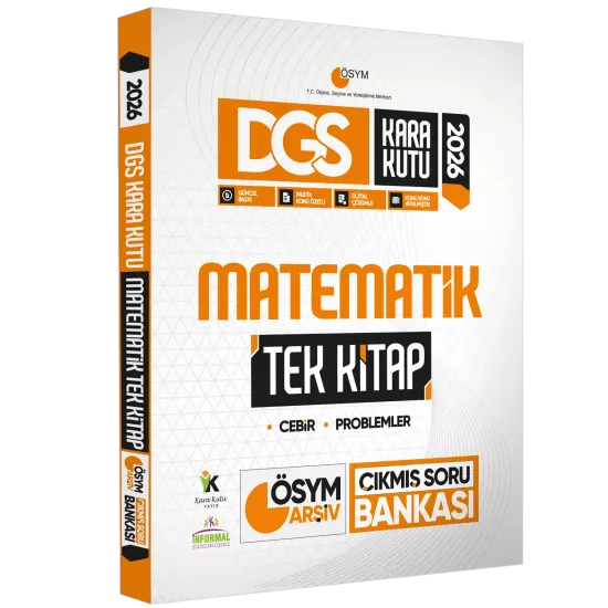 2026 DGS Kara Kutu Matematik TEK KİTAP ÖSYM Arşiv Çıkmış Soru Bankası Konu Özetli Dijital Çözümlü