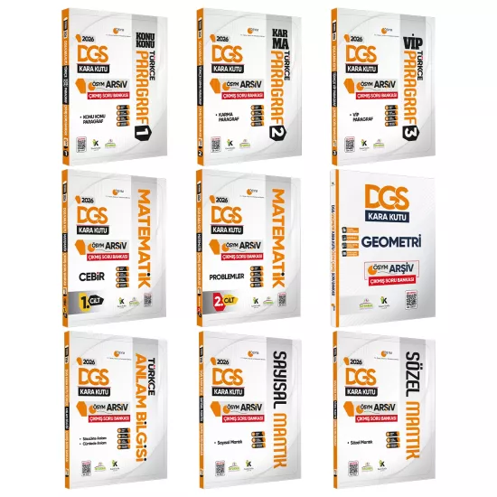 2026 DGSnin Kara Kutusu ÖSYM ARŞİV Çıkmış Soru Bankası ALTIN PAKET Konu Özetli Dijital Çözümlü