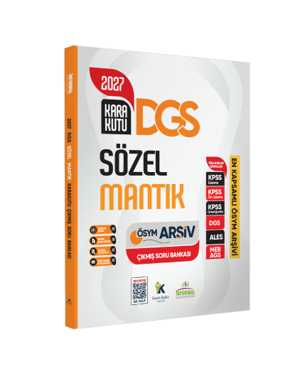 2027 DGS SÖZEL MANTIK Kara Kutu ÖSYM Çıkmış Soru Havuzu Bankası Konu Özetli Dijital Çözümlü