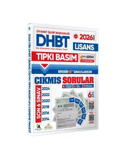 2026 KPSS-DHBT Lisans ÖSYM Çıkmış Soru Tıpkı Basım 6’lı Kitapçık Türkiye Geneli Deneme Paketi