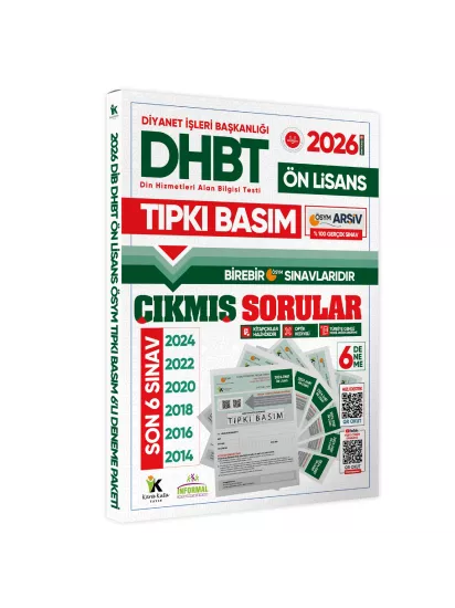 2026 KPSS-DHBT Önlisans ÖSYM Çıkmış Soru Tıpkı Basım 6lı Kitapçık Türkiye Geneli Deneme Paketi