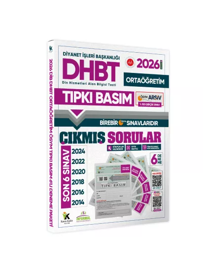2026 KPSS-DHBT Ortaöğretim ÖSYM Çıkmış Soru Tıpkı Basım 6lı Kitapçık Türkiye Geneli Deneme Paketi