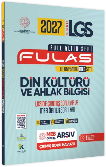 2027 8.Sınıf Full LGS Altın Seri FULAS DİN KÜLTÜRÜ ve AHLAK BİLGİSİ Çıkmış Soru Bankası Modüler Set