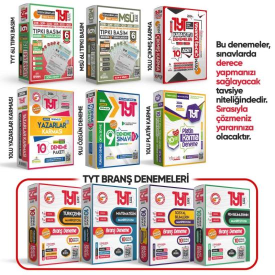 2026 YKS-TYT Yeni Sistem Yazarlar Karması Türkiye Geneli KURUMSAL 10lu Dijital Çözümlü Deneme Paketi
