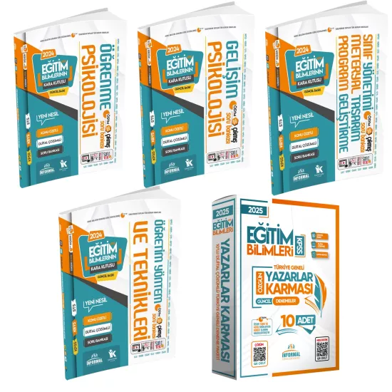 KPSS Eğitim Bilimlerinin Kara Kutusu 4lü Soru Bankası Modül SET ve 10lu Yazarlar Karması Deneme