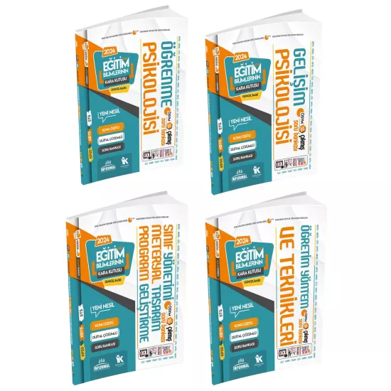 KPSS Eğitim Bilimlerinin Kara Kutusu 4lü Soru Bankası Modül SET ve 10lu Yazarlar Karması Deneme