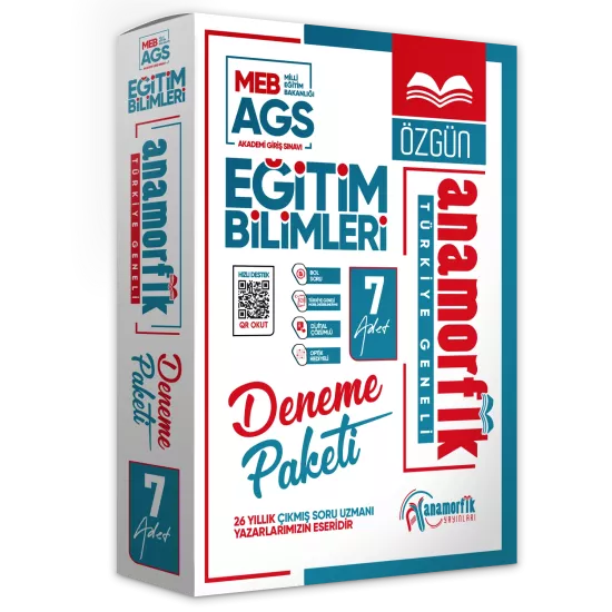 MEB-AGS Eğitim Bilimleri Anamorfik 7’li Paket Deneme Sınavı TG Dijital Çözümlü