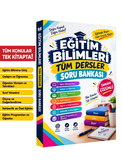 Anamorfik Yayınları KPSS Eğitim Bilimleri TÜM DERSLER TEK KİTAP Tamamı Çözümlü Soru Bankası