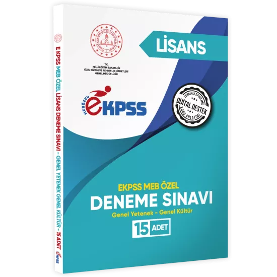 2025 MEB ÖZEL EKPSS Lisans 15li Deneme Fasikül Paketi (A4 Büyük Boyutlu Renkli Baskı)