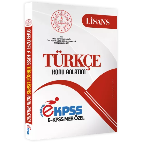 2025 MEB Özel EKPSS Lisans TÜRKÇE Konu Anlatımı Kitabı (A4 Büyük Boyutlu)BASKI ÜCRETİ