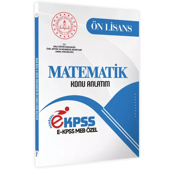 2026 MEB Özel EKPSS Önlisans-Ortaöğretim MATEMATİK Konu Anlatım Kitabı(A4 Büyük Boyut)BASKI ÜCRETİ
