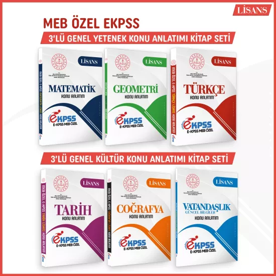 2026 MEB Özel EKPSS Lisans GY-GK 6lı Konu Anlatım Kitap Modüler SETİ(A4 Büyük Boyutlu)BASKI ÜCRETİ
