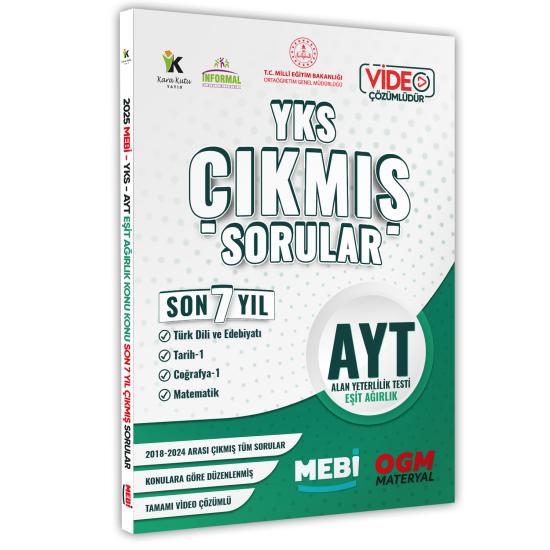 2025 YKS-AYT MEBİ Eşit Ağırlık (TM) Çıkmış Soru Bankası Konu Konu Son 7 Yıl Video/PDF Çözümlü