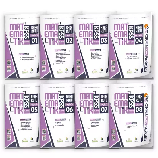 2026 KPSS Önlisans MATEMATİK Kara Kutu 8li Fasikül SETİ ÖSYM Çıkmış Soru Bankası Çözümlü Modül PAKET