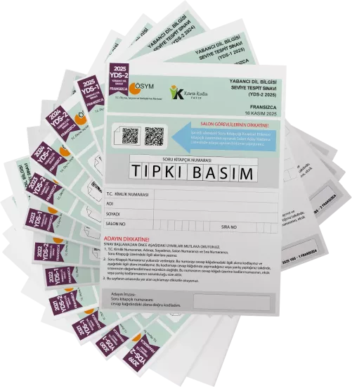 2026 YDS Fransızca ÖSYM Tıpkı Basım Çıkmış Soru Deneme Paketi 12li Fasikül SETİ