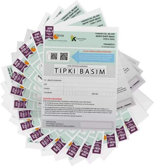 2026 YDS Fransızca ÖSYM Tıpkı Basım Çıkmış Soru Deneme Paketi 18li Fasikül SETİ