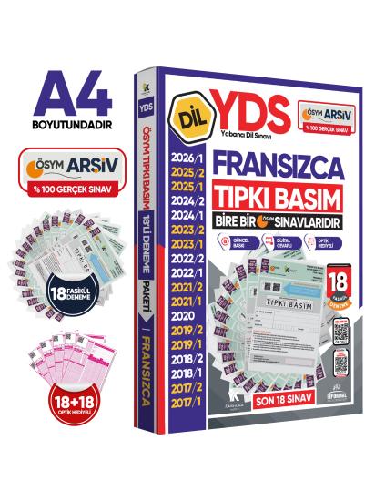 2026 YDS Fransızca ÖSYM Tıpkı Basım Çıkmış Soru Deneme Paketi Dijital ve Cevaplı 18li Fasikül SETİ