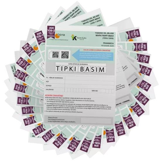 2026 YDS Fransızca ÖSYM Tıpkı Basım Çıkmış Soru Deneme Paketi 25li Fasikül SETİ