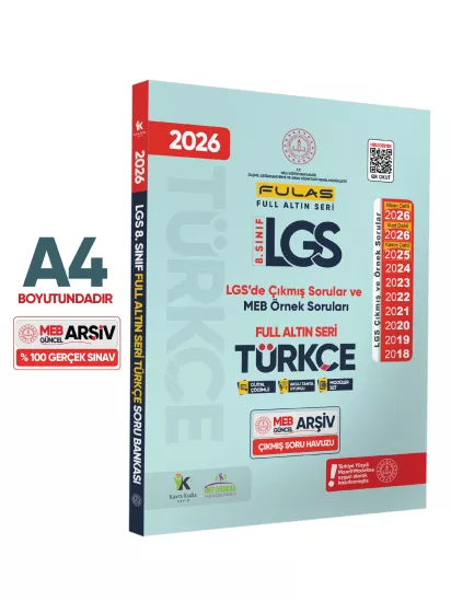 2026 8.Sınıf Full LGS Altın Seri(FULAS)MEB Çıkmış Modüler Soru Bankası Seti Çözümlü EN KAPSAMLI SET