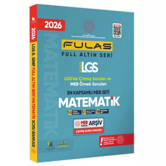 2026 8.Sınıf Full LGS Altın Seri (FULAS) MATEMATİK MEB Çıkmış Soru Bankası Modüler Seti Çözümlü