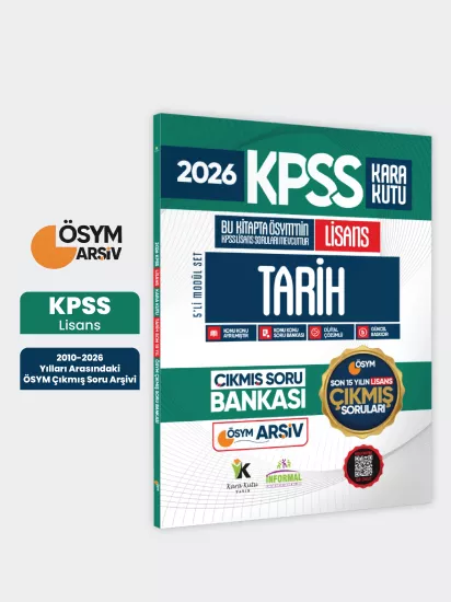 2026 FULLLisans KPSS Lisans Tarih Kara Kutu ÖSYM Çıkmış Soru Bankası Son 15 Yıl(Sadece Lisans)