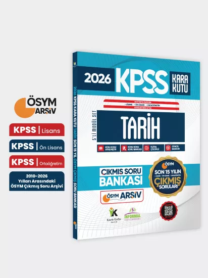 2026 FULLKPSS Lisans-Önlisans-Ortaöğretim Tarih’in Kara Kutusu ÖSYM Çıkmış Soru Bankası Son 15 Yıl