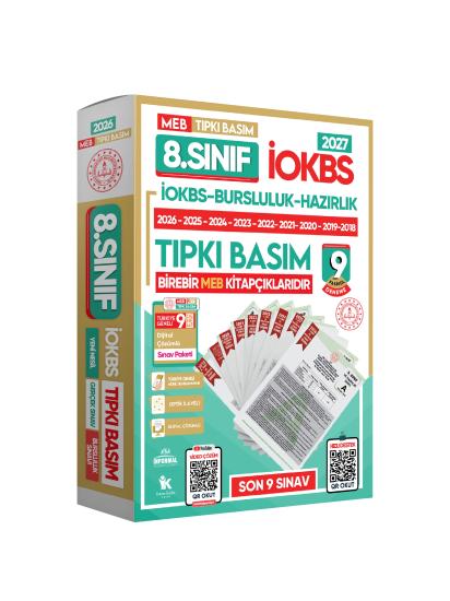 2027 8.Sınıf MEB LGS-İOKBS(BURSLULUK) Çıkmış Soru Tıpkı Basım 17li Deneme Paketi TG Video Çözümlü