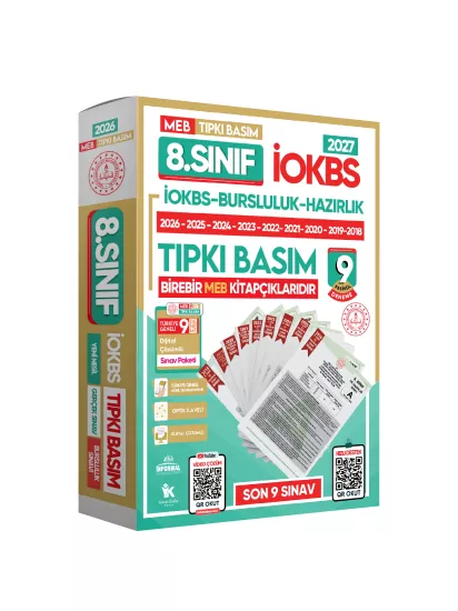 2026 8.Sınıf MEB LGS-İOKBS(BURSLULUK) Çıkmış Soru Tıpkı Basım 17li Deneme Paketi TG Video Çözümlü