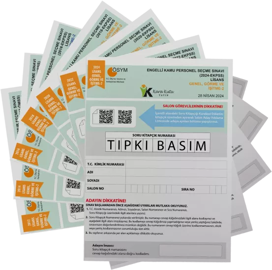 2026 EKPSS Lisans Genel Görme İşitme-2 ÖSYM Çıkmış Soru Tıpkı Basım 7li Kitapçık TG Deneme Paketi