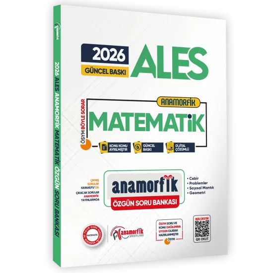  2026 ALES Yeni Sistem Anamorfik Matematik Özgün Soru Bankası Konu Konu Dijital Çözümlü