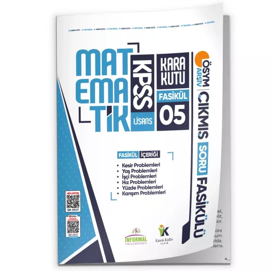 2026 KPSS Matematik Kara Kutu 5.Fasikül ÖSYM Çıkmış Soru Bankası PROBLEMLER 2 Çözümlü Modüler Set