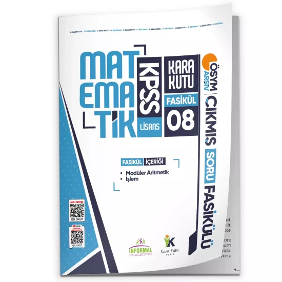 2026 KPSS Matematik Kara Kutu Akademik 8.Fasikül ÖSYM Çıkmış Soru İşlem ve Modüler Aritmetik Set