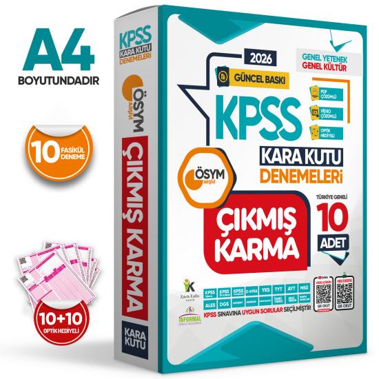 2026 KPSS Ortaöğretim Genel Kültür Genel Yetenek ÖSYM Çıkmış Karma Karakutu 10lu Deneme D.Çözümlü