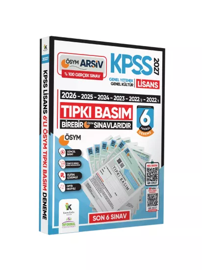 2027 KPSS Lisans ÖSYM Çıkmış Soru Tıpkı Basım 6lı Deneme Paketi Video Çözümlü Türkiye Geneli