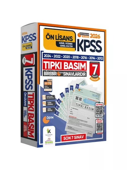 2026 KPSS Lisans Önlisans Ortaöğretim (12+7+7) ÖSYM Çıkmış Soru Tıpkı Basım TG Dijital Çözümlü SET