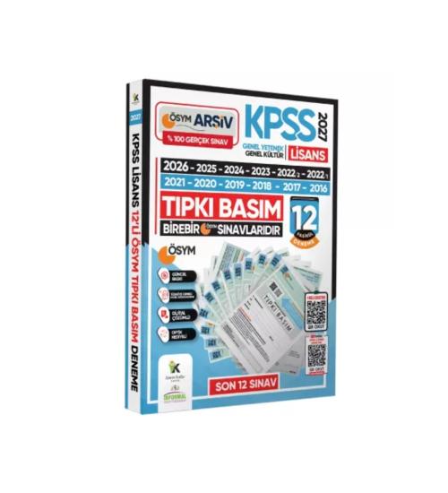 2027 KPSS Lisans Önlisans Ortaöğretim (12+8+7) ÖSYM Çıkmış Soru Tıpkı Basım TG Dijital Çözümlü SET
