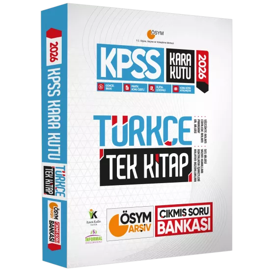 2026 KPSS Kara Kutu Genel Yetenek TEKLİ KİTAP SET Çıkmış Soru Bankası Konu Özetli Dijital Çözümlü