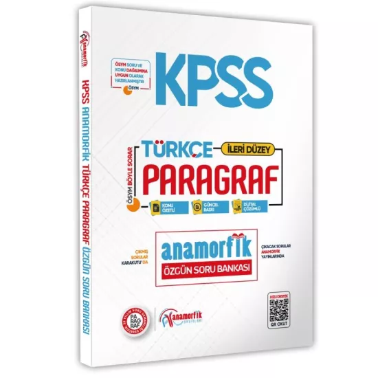 2026 KPSS Türkçe Asimetrik Paragraf Soru Bankası Konu Özetli Dijital Çözümlü Anamorfik Yayınları