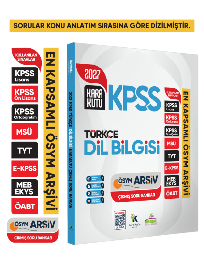 2027 KPSS Türkçenin Kara Kutusu DİL BİLGİSİ ÖSYM Çıkmış Soru Bankası Konu Özetli Dijital Çözümlü