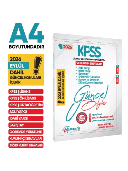 2027 KPSS Genel Kültür/Kurum Sınavları Güncel Bilgiler Konu Anlatım-Deneme-Soru Bankası DijitalÇözüm