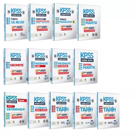 KPSS Kara Kutu Genel Yetenek-Kültür ALTIN PAKET Set D. Çözümlü Konu Özetli Soru Bankası