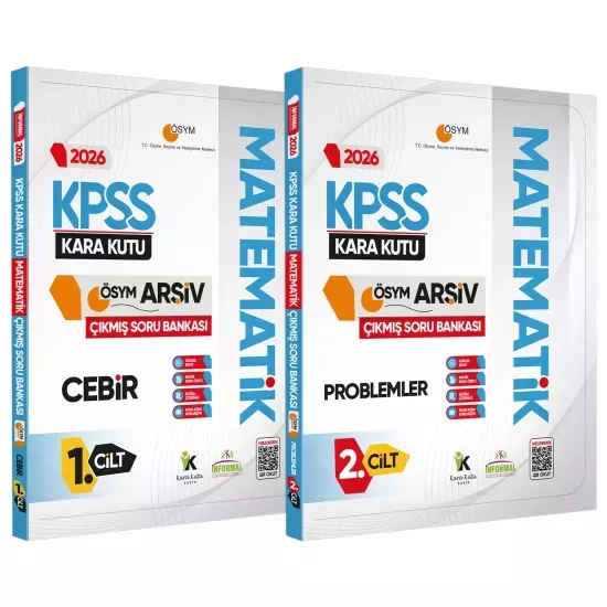 2026 KPSS MATEMATİK Kara Kutu 1.-2.Cilt ÖSYM Çıkmış Soru Bankası 2li Set Konu Özetli Dijital Çözümlü