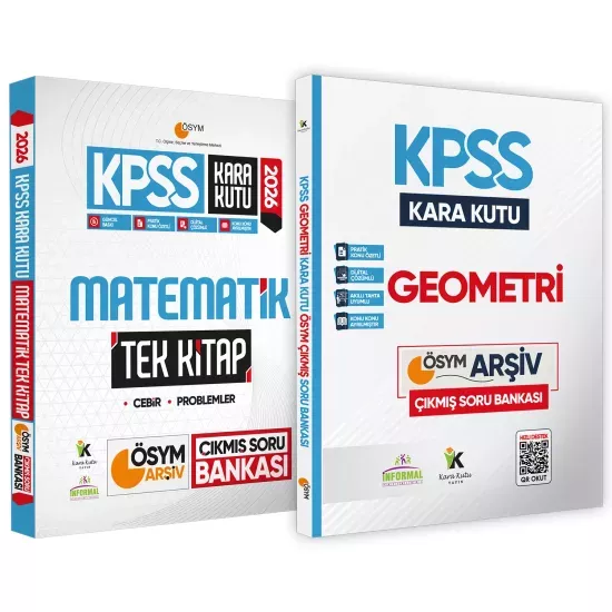 2026 KPSS Kara Kutu TEK KİTAP Matematik ve Geometri ÖSYM Çıkmış Soru Bankası 2li SET Konu Özetli