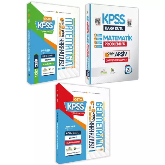 KPSS Matematik 1.-2.Cilt ve Geometrinin Kara Kutusu En Kapsamlı Soru B. Altın Set K.Özetli D.Çözümlü