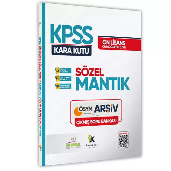 KPSS Önlisans/Ortaöğretim Sayısal ve Sözel Mantık Kara Kutu En Kapsamlı Çıkmış Soru B. Çözümlü