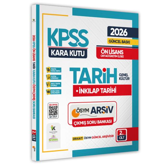2026 KPSS Önlisans/Ortaöğretim Tarihin Kara Kutusu 2.Cilt ÖSYM Çıkmış Soru Bankası Konu Özetli Çözüm